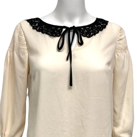 Disney Collection by LC Lauren Conrad women's blouse back buttons 3/4 sleeve - Picture 2 of 11